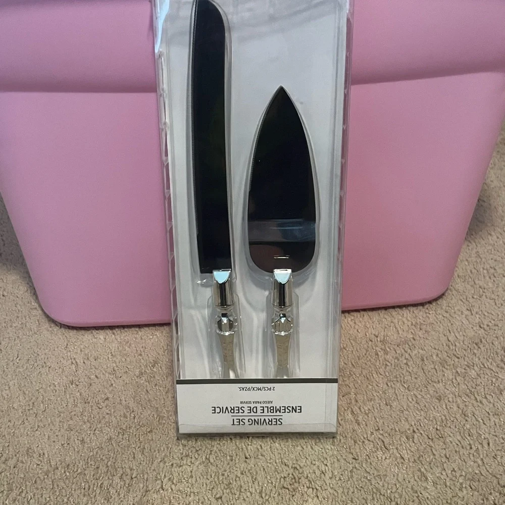 Silver Cake Serving Set